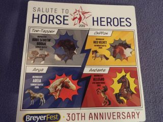 BreyerFest 2019 One day ticket STABLEMATES COMPLETE SET OF FOUR - USA SHIP 6