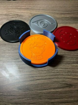 Naruto Inspired Coasters 3d Printed Fan Art