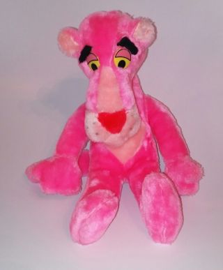 Vintage 1980 Pink Panther Plush Stuffed Toy 15 " Tall