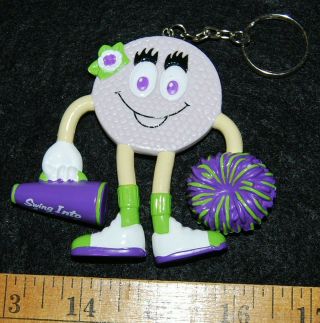 [ 1990s Vintage Girl Scouts Cookies Mascot Bendy Toy Key Chain - Sales Premium ]