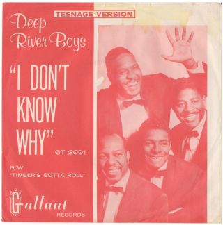 Deep River Boys - - Picture Sleeve,  45 On Gallant - - - (i Don 