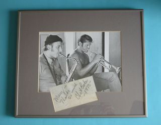 Chet Baker (trumpet) Framed Photograph And Autograph