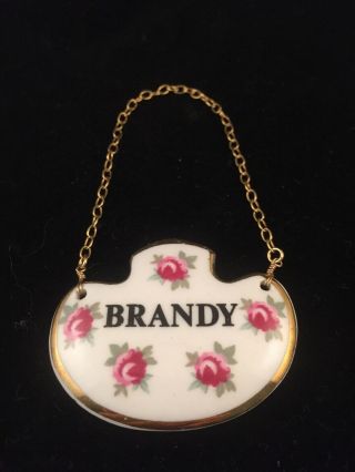 Hand Painted Brandy Liquor Decanter Hang Tag - Royal Adderley -