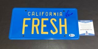 Will Smith Signed Fresh Prince Of Bel Air License Plate Autograph Beckett 2