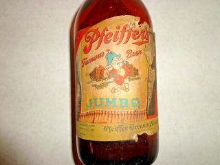 Pfeiffer Famous Beer Jumb O Beer Bottle 1947 Elephant Sticker