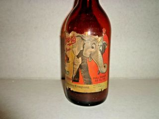 Pfeiffer famous beer Jumb O beer bottle 1947 elephant sticker 7