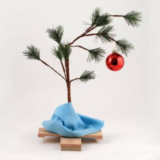 Charlie Brown Musical Christmas Tree W/ Blanket & Stand Plays Christmas Time