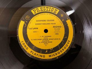 SONNY ROLLINS SAXOPHONE COLOSSUS PRESTIGE VIJ 202 OBI MONO JAPAN Vinyl LP 3