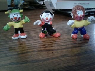 Clown Around Figurines (pk E) Dracula,  Wolfman,  Etc.