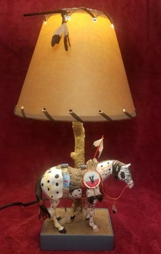 The Trail Of Painted Ponies 12481 War Pony Native American Horse Lamp