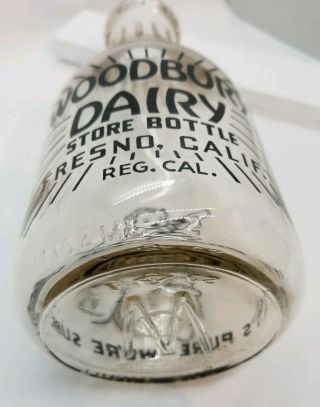 Woodbury Fresno CA Baby/Bottle ACL Graphic Quart Dairy Milk Bottle More Listed 5