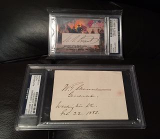 Ulysses S.  Grant / William T.  Sherman Authentic Autographs