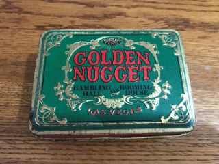 2 Decks of Vintage Golden Nugget Gambling Hall Playing Cards in Tin 2