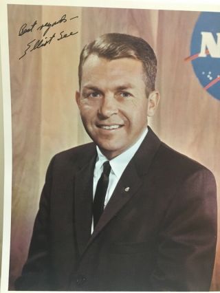 Elliott See Signed Photo Nasa Astronaut Died In 1966