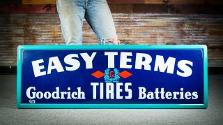 B.  F Goodrich Tires Porcelain Sign Easy Terms