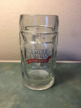 Samuel Sam Adams Octoberfest Fest Best 0.  5l Glass Mug Stein Boston Brewery