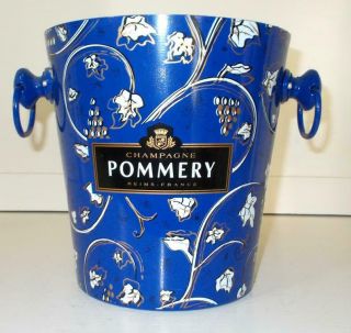 Champagne Pommery Reims France,  Champagne Bucket,  Ice Bucket,  Wine Cooler Blue