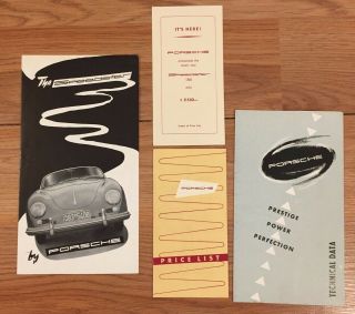 The Porsche Speedster Automobile Advertising Brochures.  Price List & More 1950s