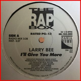 Miami Electro Rap 12 " Larry Bee - I 