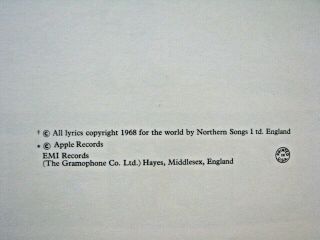 THE BEATLES - 1968 WHITE ALBUM (0025361) - COMPLETE - UNPLAYED VINYL 12