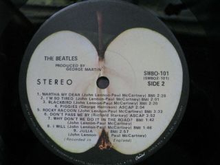 THE BEATLES - 1968 WHITE ALBUM (0025361) - COMPLETE - UNPLAYED VINYL 8
