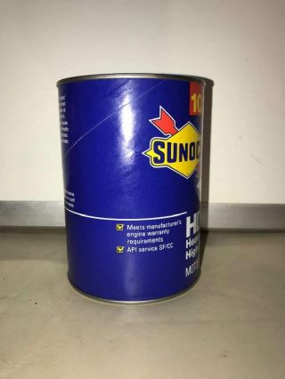 Vintage Sunoco DX Oil Can FULL NOS Quart gas rare handy 2