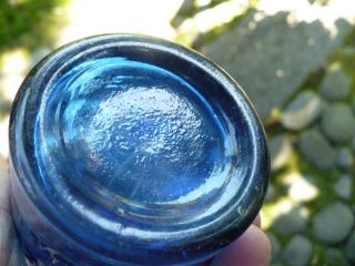 Cobalt blue squat soda J.  WISE ALLENTOWN PA.  1860s 4