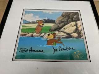 Hanna Barbera Signed Cel Yogi & Boo Boo Production Cel & Background 3