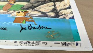 Hanna Barbera Signed Cel Yogi & Boo Boo Production Cel & Background 6