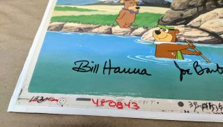 Hanna Barbera Signed Cel Yogi & Boo Boo Production Cel & Background 7