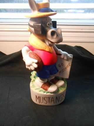 Smu Mustang Collectible 1972 Mccormick Ceramic Whisky Decanter