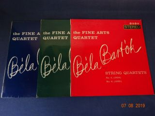Bartok: String Quartets 1 - 6 3lp Set,  Fine Arts Quartet,  Saga Stxid 5203 - 5205