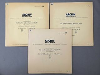 Enrico Mainardi Bach Suites For Cello Solo 3lp Archiv Produktion Dgg Apm Ed1