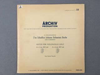 ENRICO MAINARDI Bach Suites for Cello Solo 3LP Archiv Produktion DGG APM ED1 6