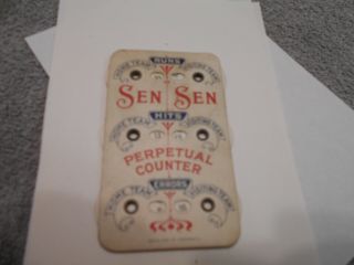 Antique Sen - Sen Bubble Gum Advertising Baseball Score Card Perpetual Counter Vtg