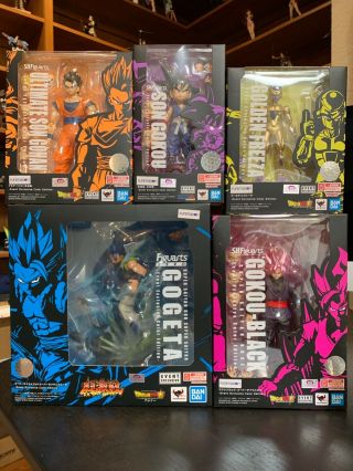 Sdcc 2019 Tamashii Nations Dragon Ball Exclusive Set Of 5 Sh Figuarts In Hand.