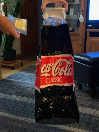 Vintage Inflatable Hanging Coca Cola Classic Bottle Approx.  30 " Tall