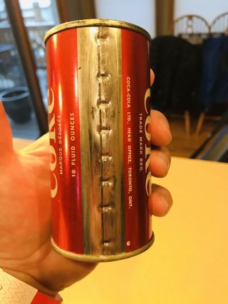 Coca - Cola Coke 10 Ounce Canadian Diamond Flat Top Toranto,  Canada Grade A1, 3