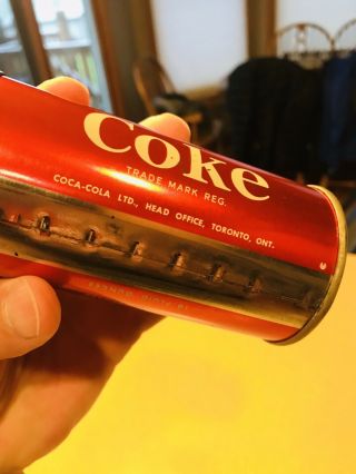 Coca - Cola Coke 10 Ounce Canadian Diamond Flat Top Toranto,  Canada Grade A1, 4