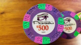 Paulson Pharaoh ' s Poker Chips Various Denominations RARE 3