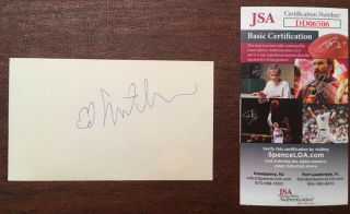 Edgar Ed Mitchell Signed Autographed 3x5 Card Jsa Certified Nasa Apollo 14