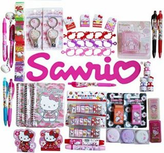 Sanrio Characters Wonderful 12 - Pc Stationery And Accessory Assorted Set Bundle