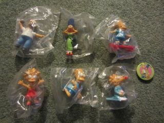 Simpsons 6 Pc.  Pvc Set Of 6 By Presents 1990