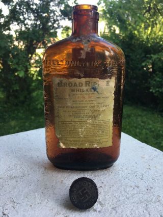 1916 Broad Ripple Medicinal Whisky Swastika Cap LOOK Louisville Kentucky 2