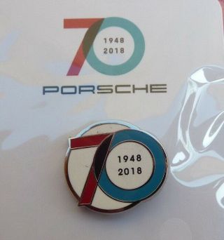 Porsche 70 Year Anniversary Lapel Pin Tie Tack Souvenir Collector 2018