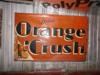 Ssm 1935 Orange Crush Sign 33x 51 Great Colors