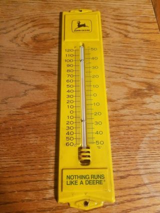 Vintage John Deere Thermometer Sign Farm Tractor Plow Gas Oil Diesel 4020