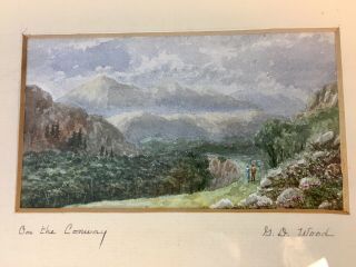 Grant D.  Wood Watercolor Painting Circa 1925 “on The Conway” Landscape