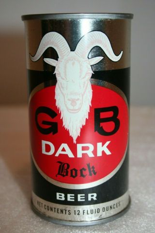 Gb Dark Bock Beer 12 Oz.  Flat Top Beer Can From Los Angeles,  California