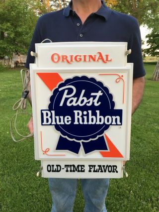 Vintage Pabst Blue Ribbon Lighted Beer Sign